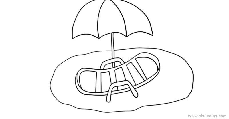 沙滩儿童画怎么画 沙滩简笔画简单