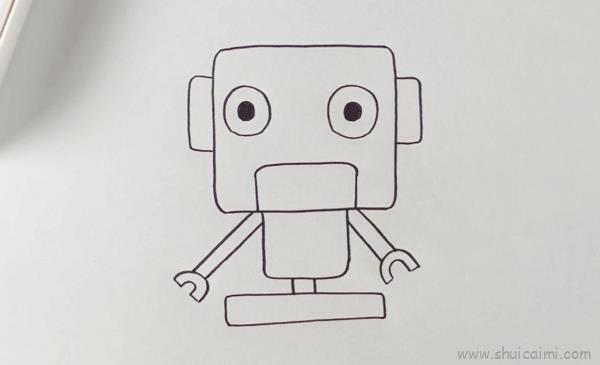 机器人儿童画怎么画 机器人简笔画简单