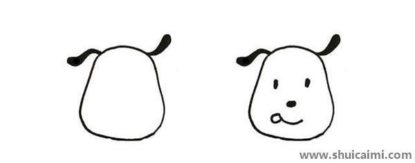 宠物小狗儿童简笔画