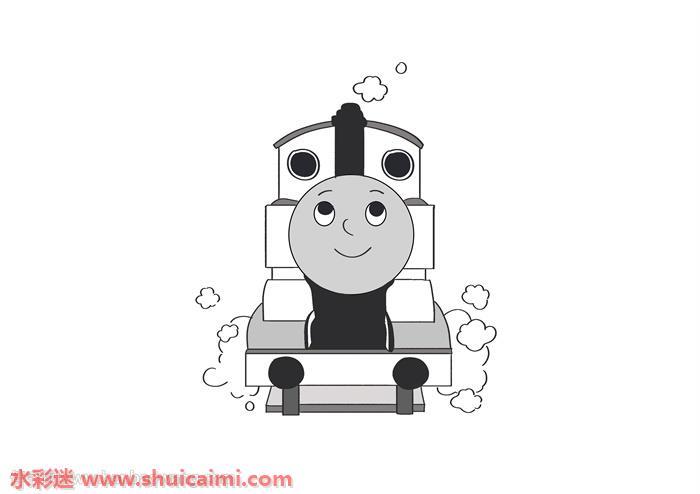 托马斯怎么画 托马斯简笔画图片