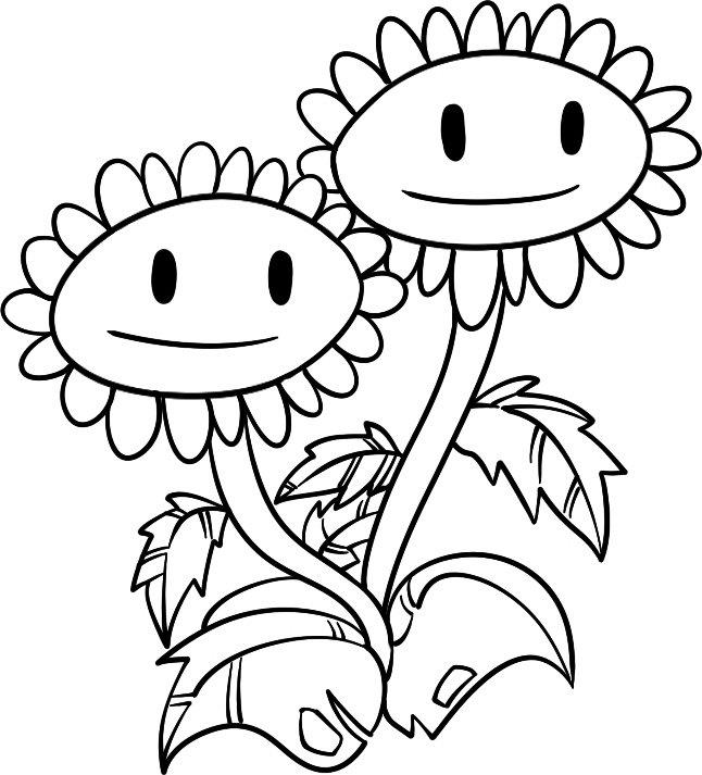 向日葵姐妹花简笔画怎么画 向日葵姐妹花简笔画简单