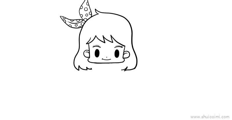 小女孩儿童画怎么画 小女孩简笔画步骤