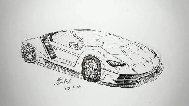 兰博基尼简笔画 兰博基尼简笔画帅气