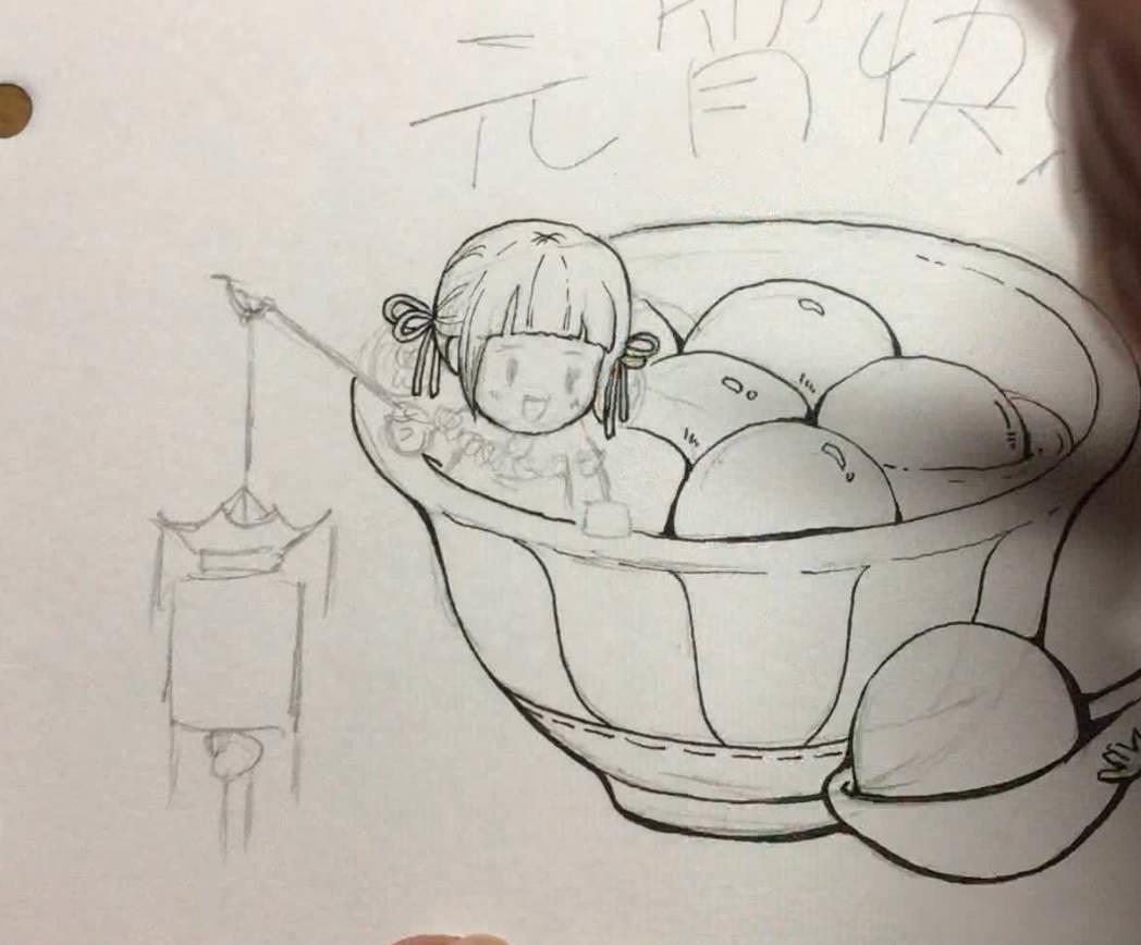 元宵节怎么画才可爱 元宵节简笔画怎么画
