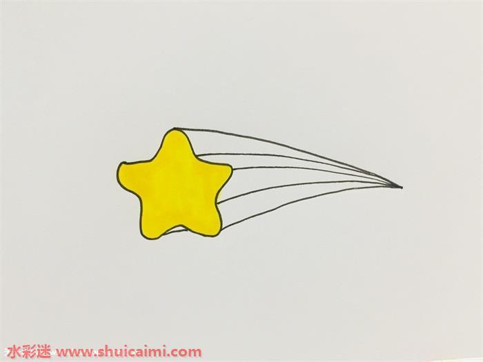 流星怎么画 流星简笔画图片带颜色