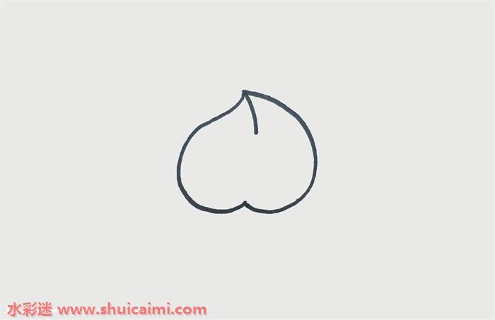 桃子怎么画 桃子简笔画简单好看彩色