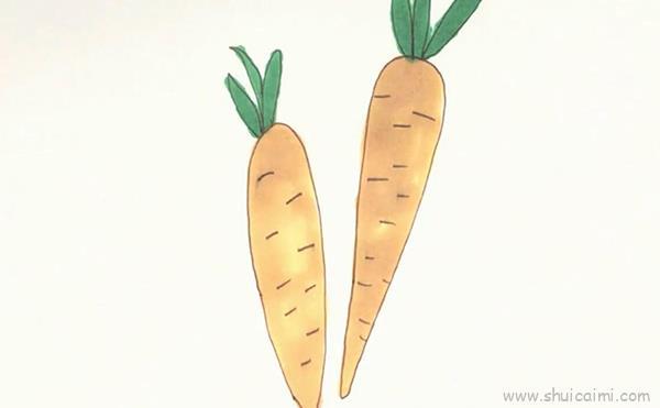 胡萝卜儿童画怎么画 胡萝卜简笔画图片大全