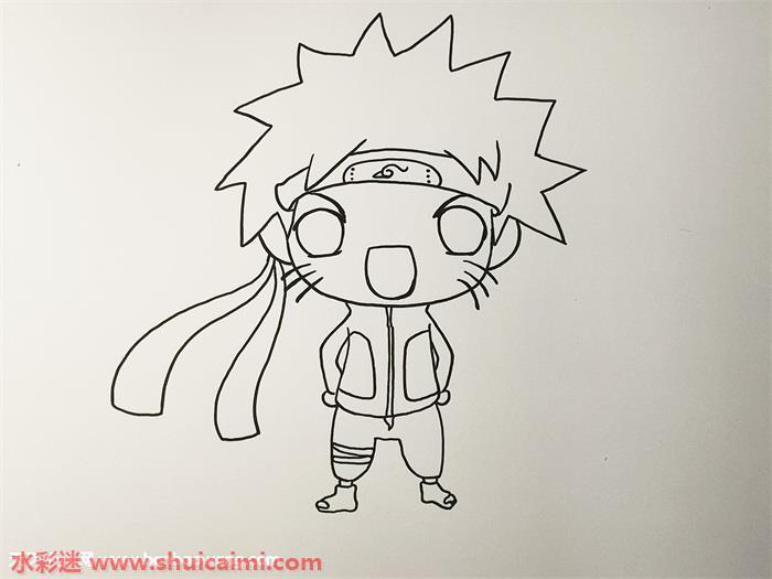 鸣人怎么画 鸣人简笔画漂亮