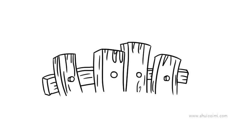 栅栏儿童画怎么画 栅栏简笔画图片大全