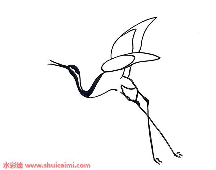 仙鹤怎么画 仙鹤简笔画彩色