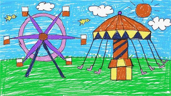 游乐场简笔画 游乐场简笔画简单又漂亮