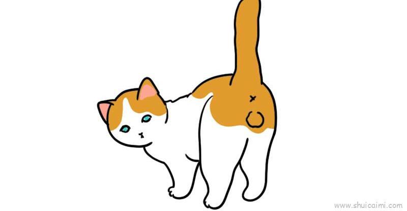 小公猫儿童画怎么画 小公猫简笔画步骤