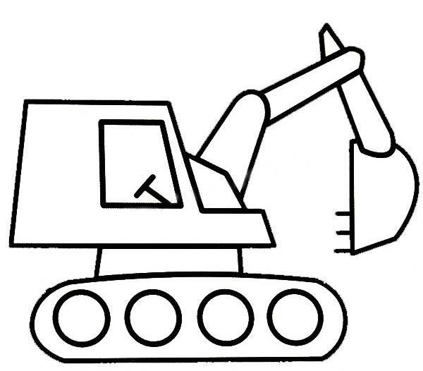 挖掘机简笔画 挖掘机简笔画幼儿园