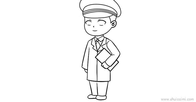 军医儿童画怎么画 军医简笔画画法