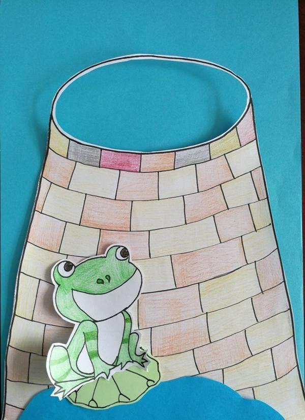 坐井观天简笔画 坐井观天简笔画四连图