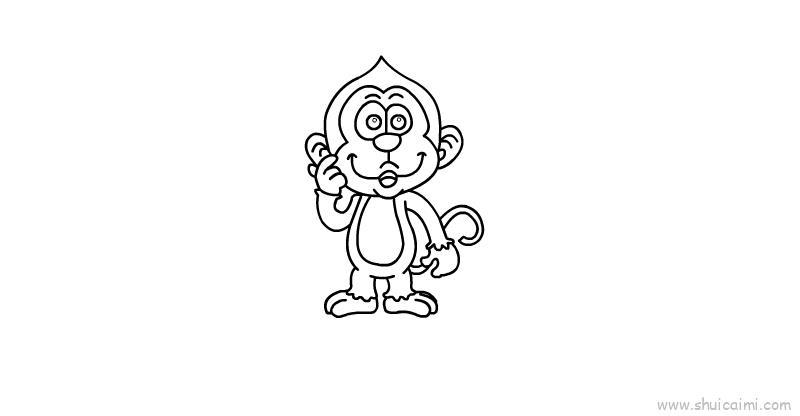 猴子儿童画怎么画 猴子简笔画顺序