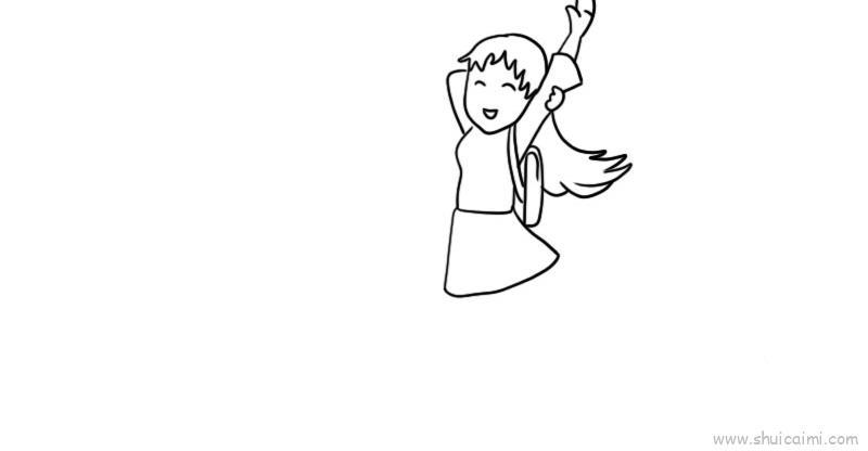 踏青儿童画怎么画 踏青简笔画步骤