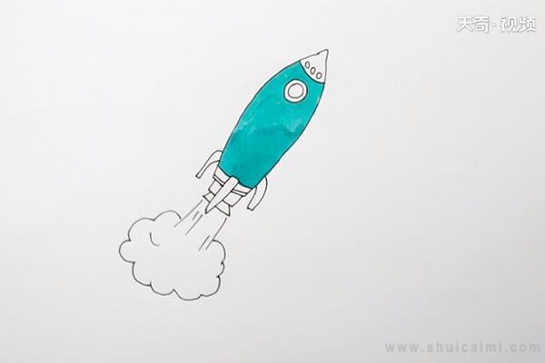运载火箭简笔画怎么画 运载火箭简笔画图片大全