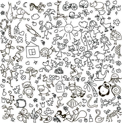 卡通动物简笔画 卡通动物简笔画可爱呆萌