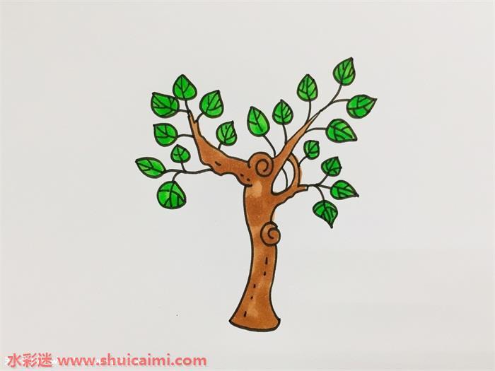 桑树怎么画 桑树简笔画图片大全带颜色