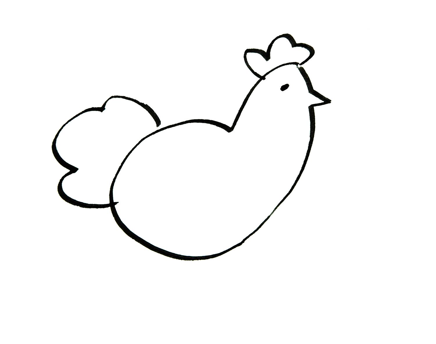 公鸡怎么画简笔画图片鸡的画法 公鸡简笔画图片大全可爱图片大全