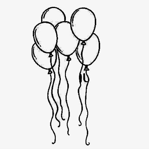 气球简笔画图片大全 多个气球简笔画图片大全