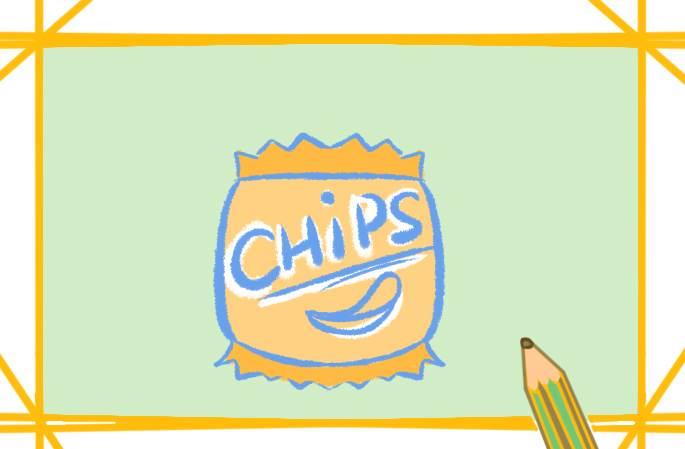 薯片简笔画 薯片简笔画彩色