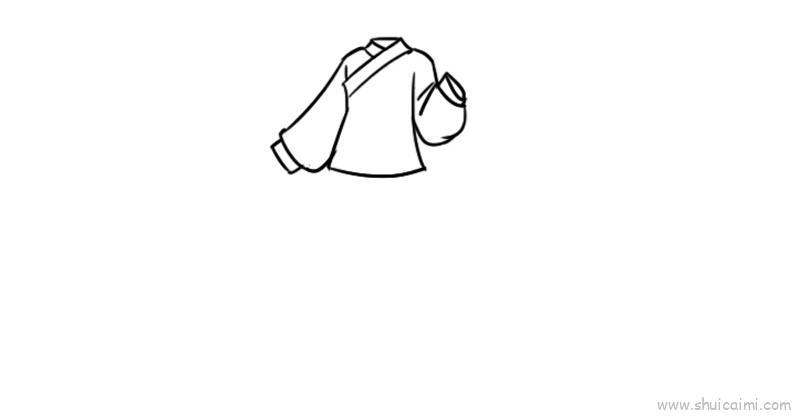 古装衣服儿童画怎么画 古装衣服简笔画步骤
