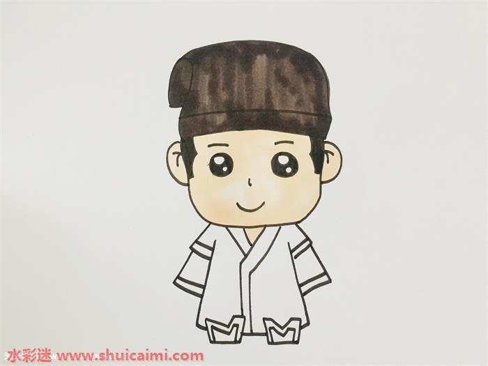 古代人怎么画 古代人简笔画简单又漂亮彩色