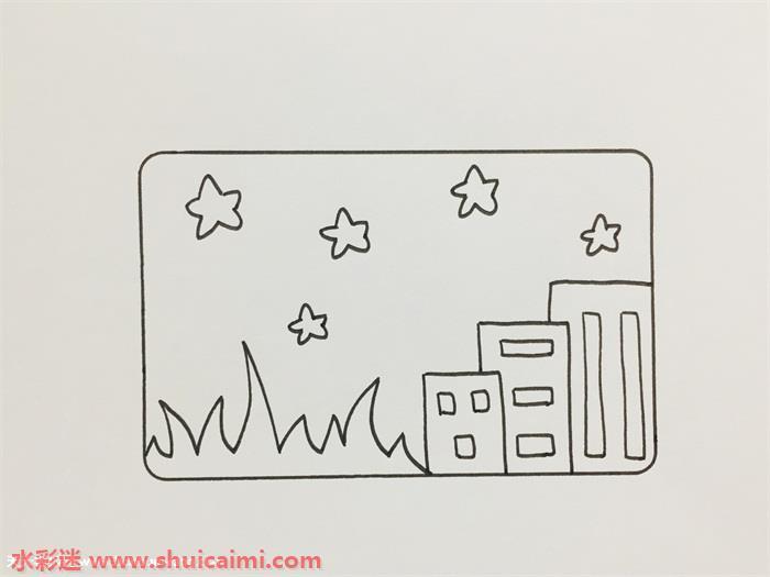 夜空怎么画 夜空简笔画简单好看带颜色