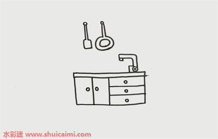 厨房怎么画 厨房简笔画简单教程步骤