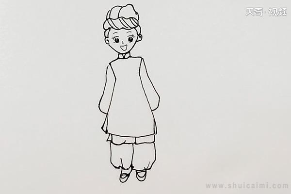 少数民族简笔画怎么画 少数民族简笔画图片大全