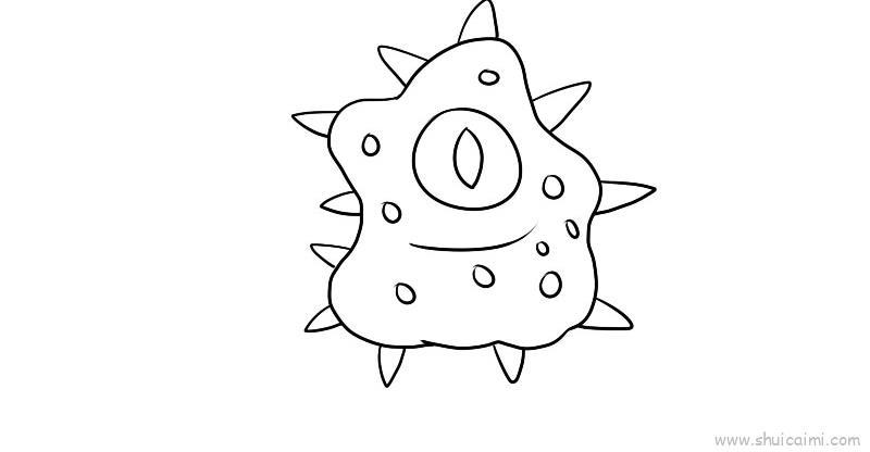 细菌儿童画怎么画 细菌简笔画步骤