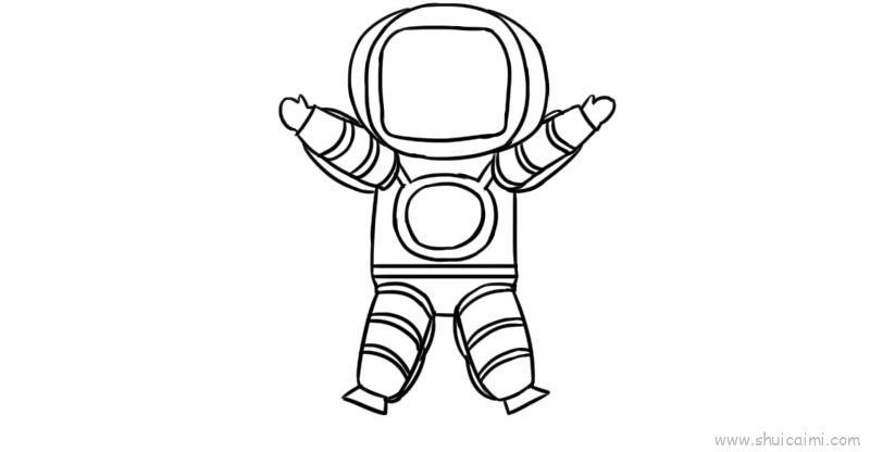 太空人儿童画怎么画 太空人简笔画简单