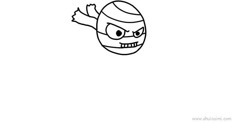 木乃伊儿童画怎么画 木乃伊简笔画简单