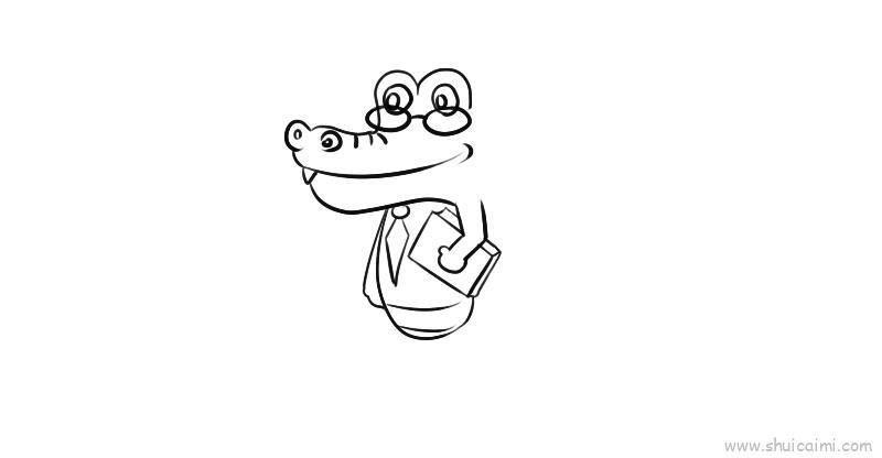 鳄鱼儿童画怎么画 鳄鱼简笔画简单