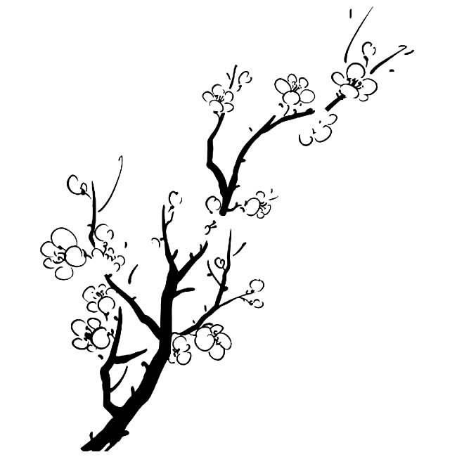梅花树简笔画 梅花树简笔画手绘