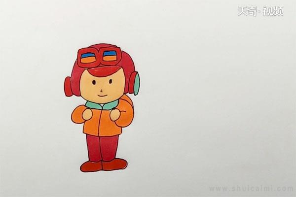 飞行员简笔画怎么画 飞行员简笔画顺序