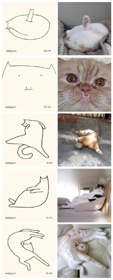 猫咪图片简笔画 卡通猫咪图片简笔画