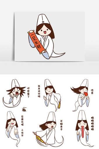 中元节黑板报简笔画 黑板报中元节设计图案大全