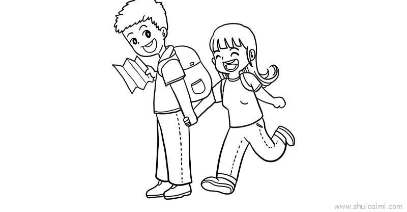 玩耍的小孩儿童画怎么画 玩耍的小孩简笔画顺序