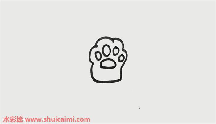 猫爪可爱怎么画 猫爪可爱简笔画图片大全彩色