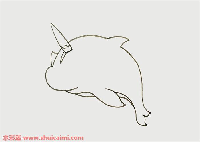涂颜色鲲简笔画怎么画步骤教学