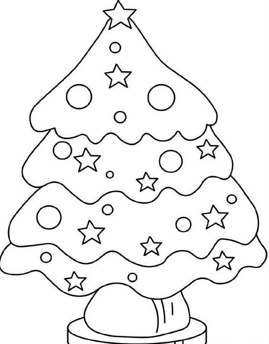 圣诞树简笔画 圣诞树简笔画彩色