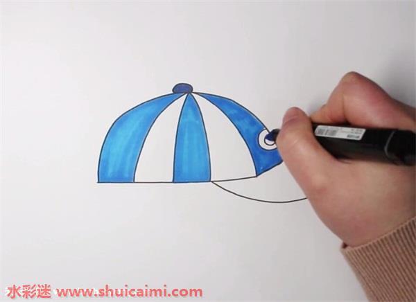 鸭舌帽怎么画 鸭舌帽简笔画简单易画彩色