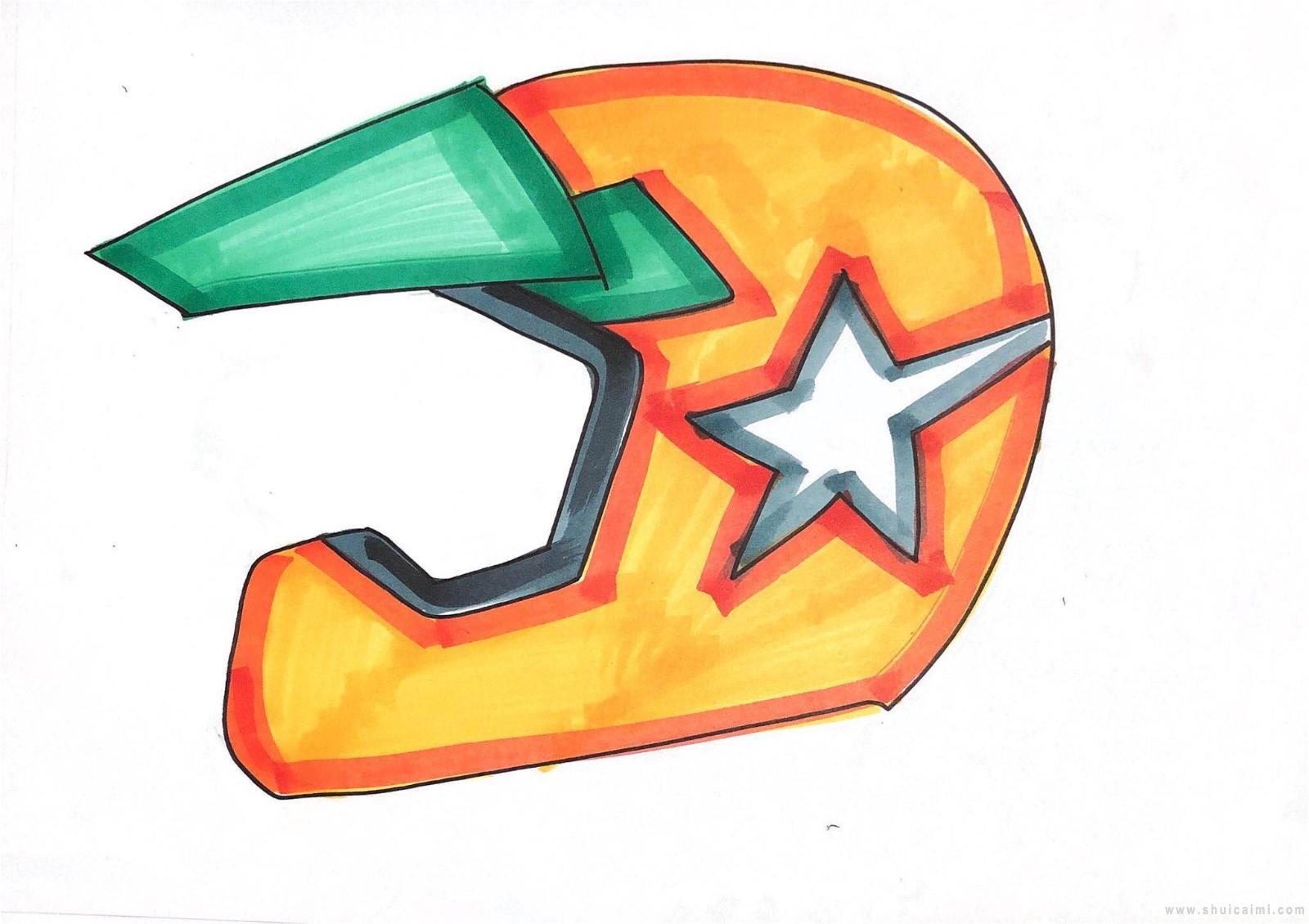 头盔简笔画怎么画 头盔简笔画图片