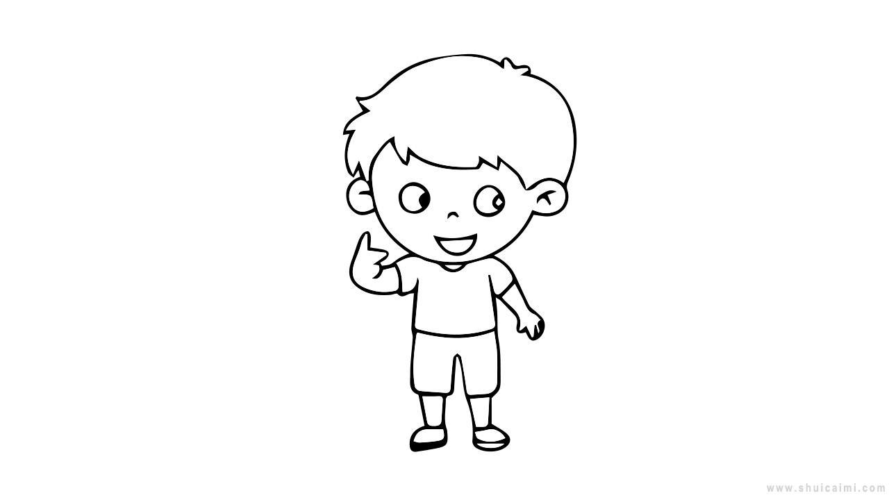 男孩卡通简笔画怎么画 男孩卡通简笔画图片