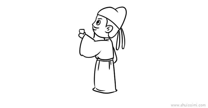 李白儿童画怎么画 李白简笔画图片大全