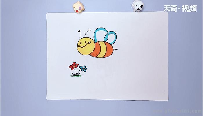 可爱蜜蜂简笔画怎么画 可爱蜜蜂简笔画步骤
