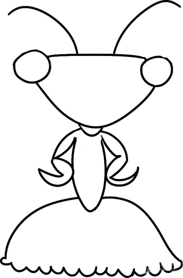 充满怒气的蟑螂的简笔画怎么画 充满怒气的蟑螂简笔画图片